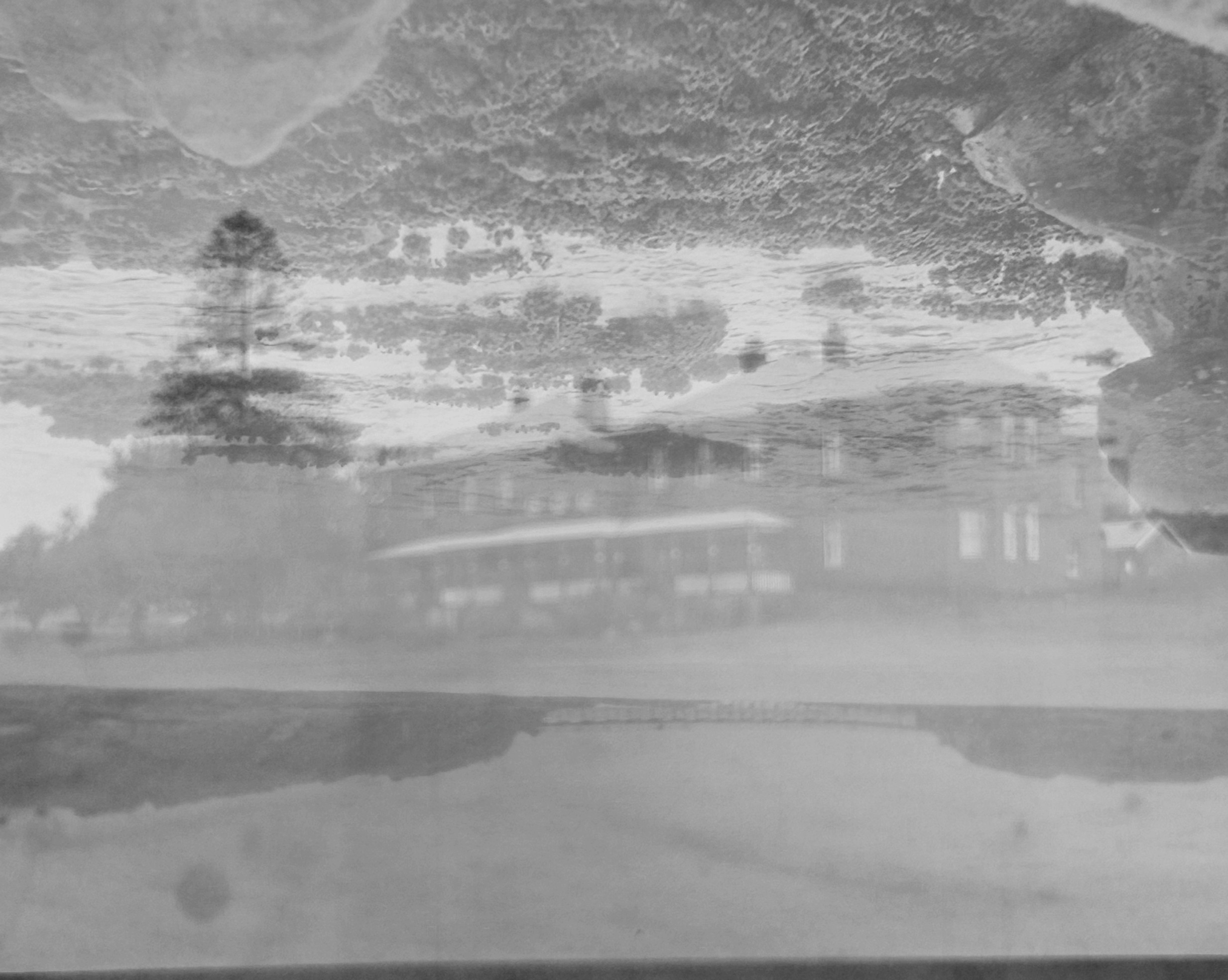 A double exposure film of the La Perouse Cable Station and surrounding environment