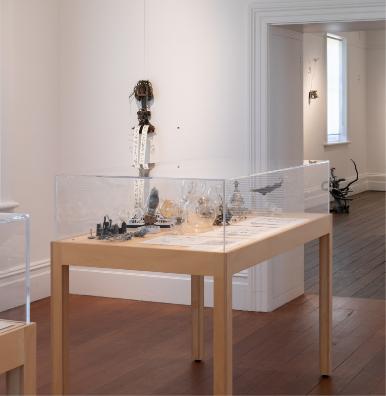 Jack Stahel Installation Image from his exhibition Speculative Telegraphics at the La Perouse Museum 